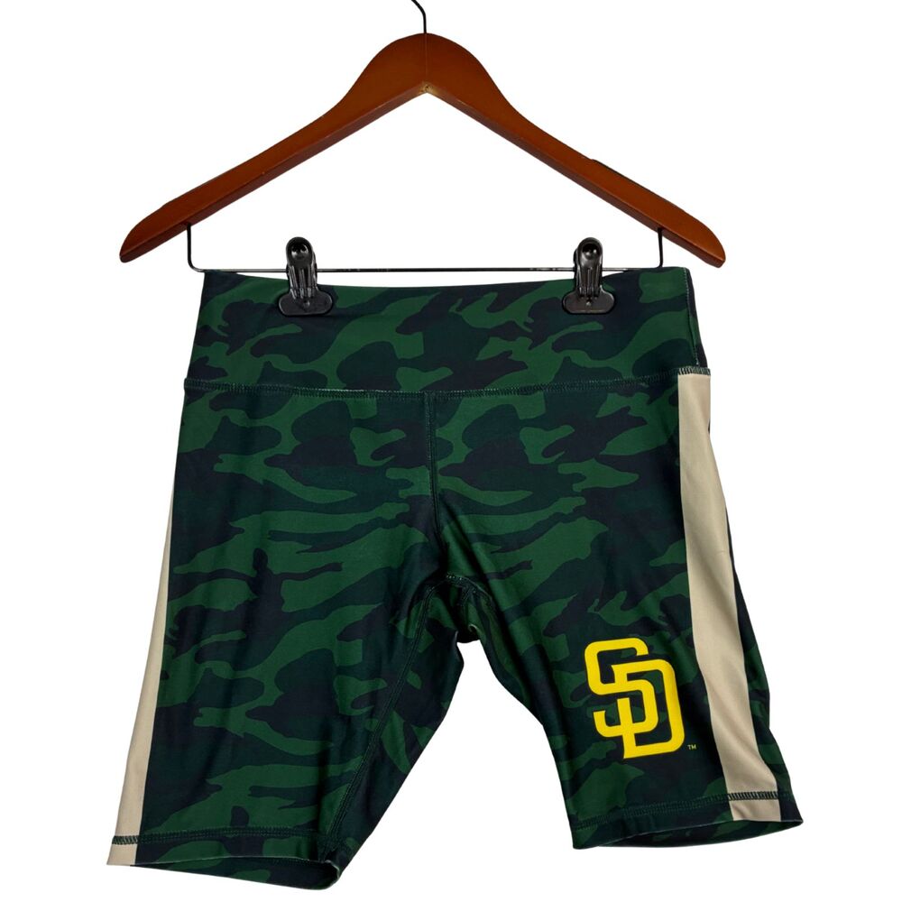 San Diego Padres MLB Camo Compression Shorts Men M Green Athletic Baseball